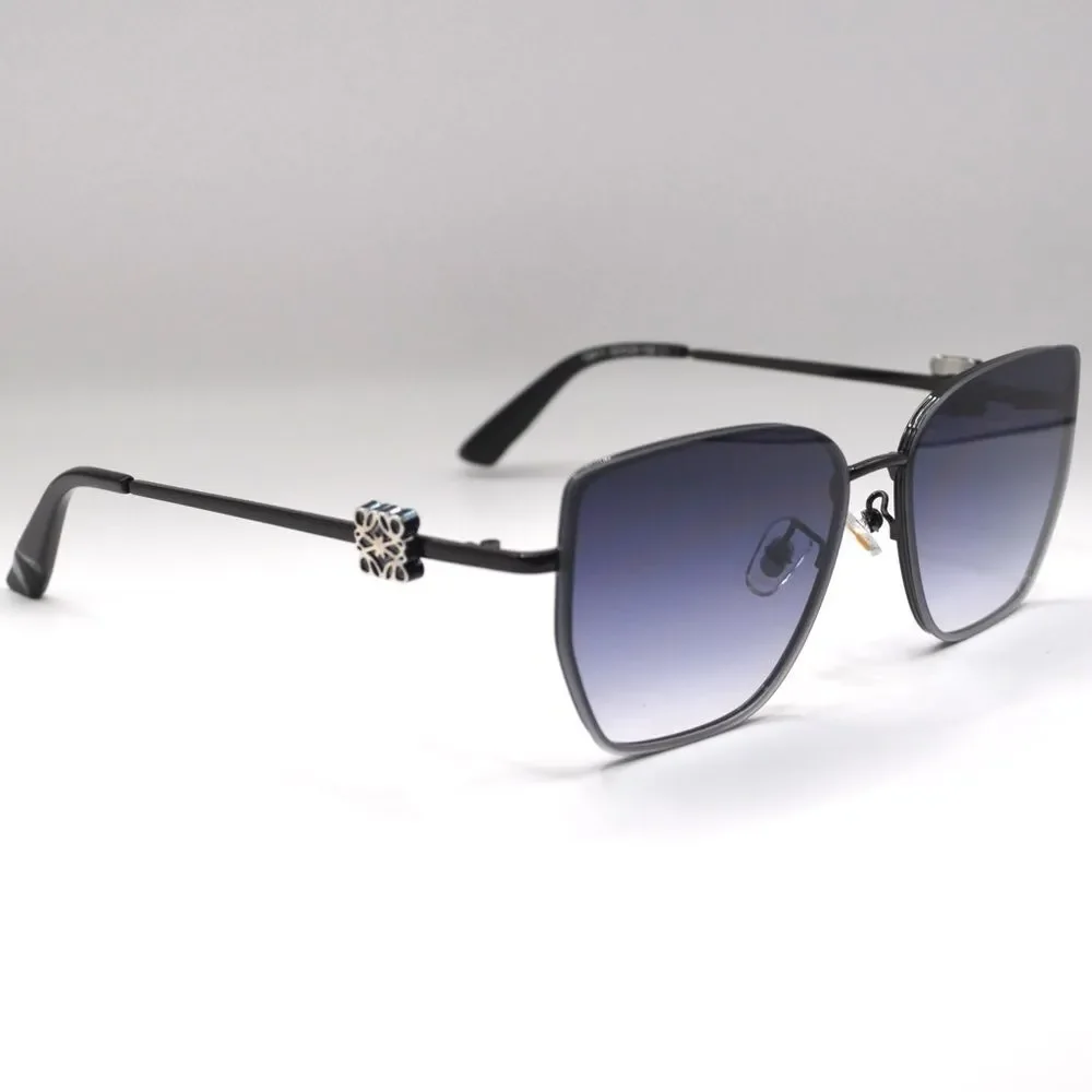 Loewe Women’s Sunglasses | Black Metal Frame | Blue/Gray Gradient Lenses - Picture 3 of 16